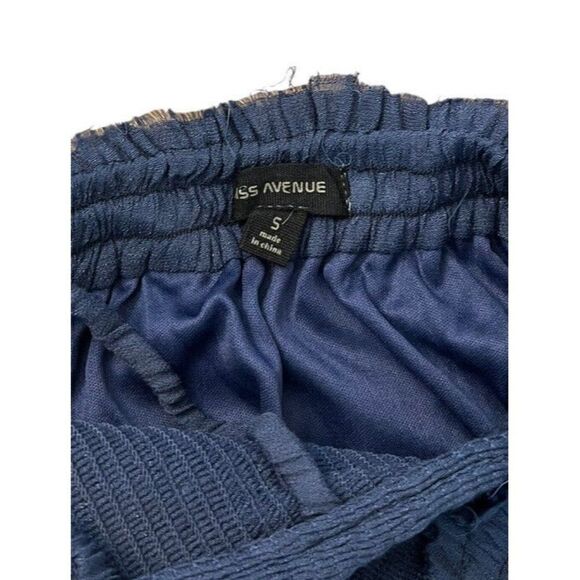 Miss Avenue Ladies S Navy Blue Maxi Dress Sleeveless Elastic Top Ruffled Boho - Picture 7 of 8